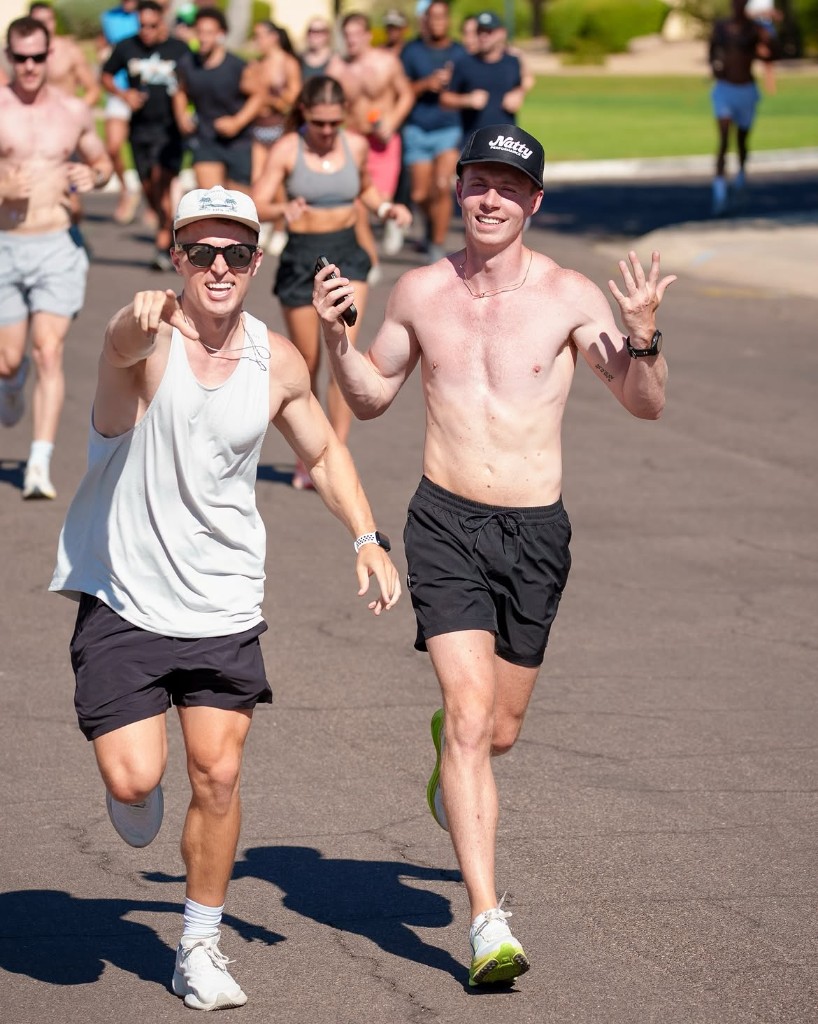 Runners smiling at the club