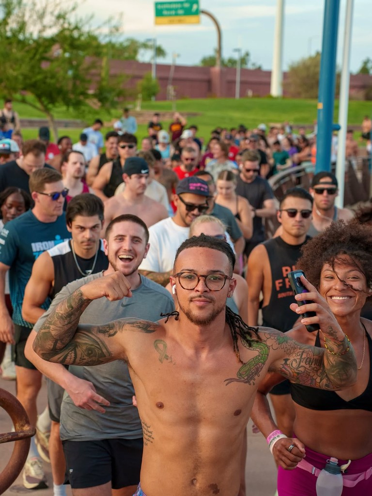 The crowd at the start